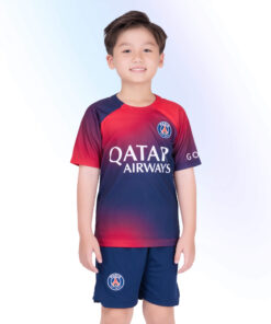 Bộ Quần Áo Bóng Đá Kid CLB Strivend PSG Đỏ Xanh SS24