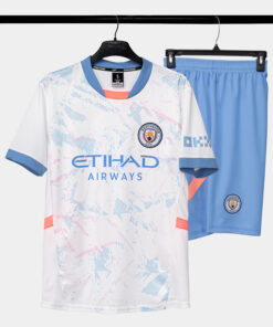 Bộ Quần Áo Bóng Đá Strivend Manchester City Trắng 24/25