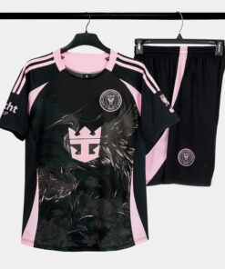 Bộ Quần Áo Bóng Đá Strivend Inter Miami Đen Hồng 24/25