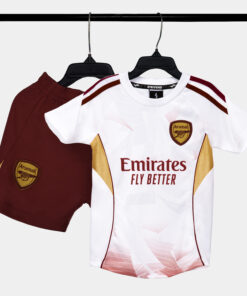 Bộ Quần Áo Bóng Đá Strivend Trẻ Em Arsenal Trắng Đỏ Design SS25