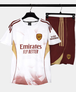 Bộ Quần Áo Bóng Đá Strivend Arsenal Trắng Đỏ SS26