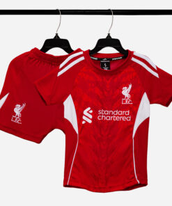 Bộ Quần Áo Bóng Đá Strivend Trẻ Em Liverpool Đỏ SS26