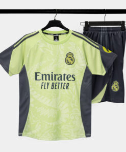Bộ Quần Áo Bóng Đá Strivend Real Madrid Xanh Chuối Design SS26