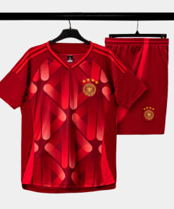 Bộ Quần Áo Bóng Đá Strivend Đức Đỏ Away SS25