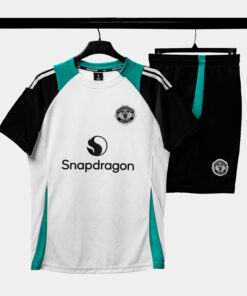 Bộ Quần Áo Bóng Đá Strivend Manchester United Trắng Xanh Lý Design SS26