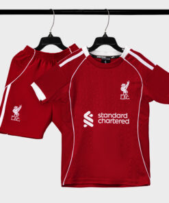 Bộ Quần Bộ Quần Áo Bóng Đá Strivend Trẻ Em Liverpool Đỏ Home SS26